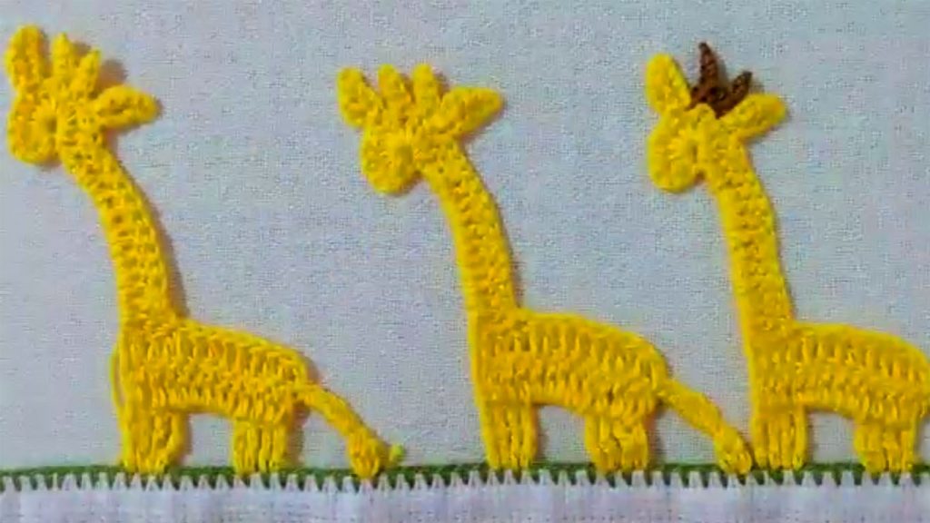 bico de crochê girafinhas