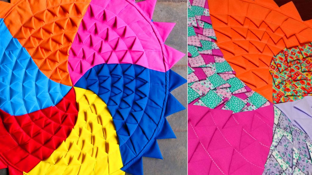 tapete origami de tecido com retalhos artesanato croche